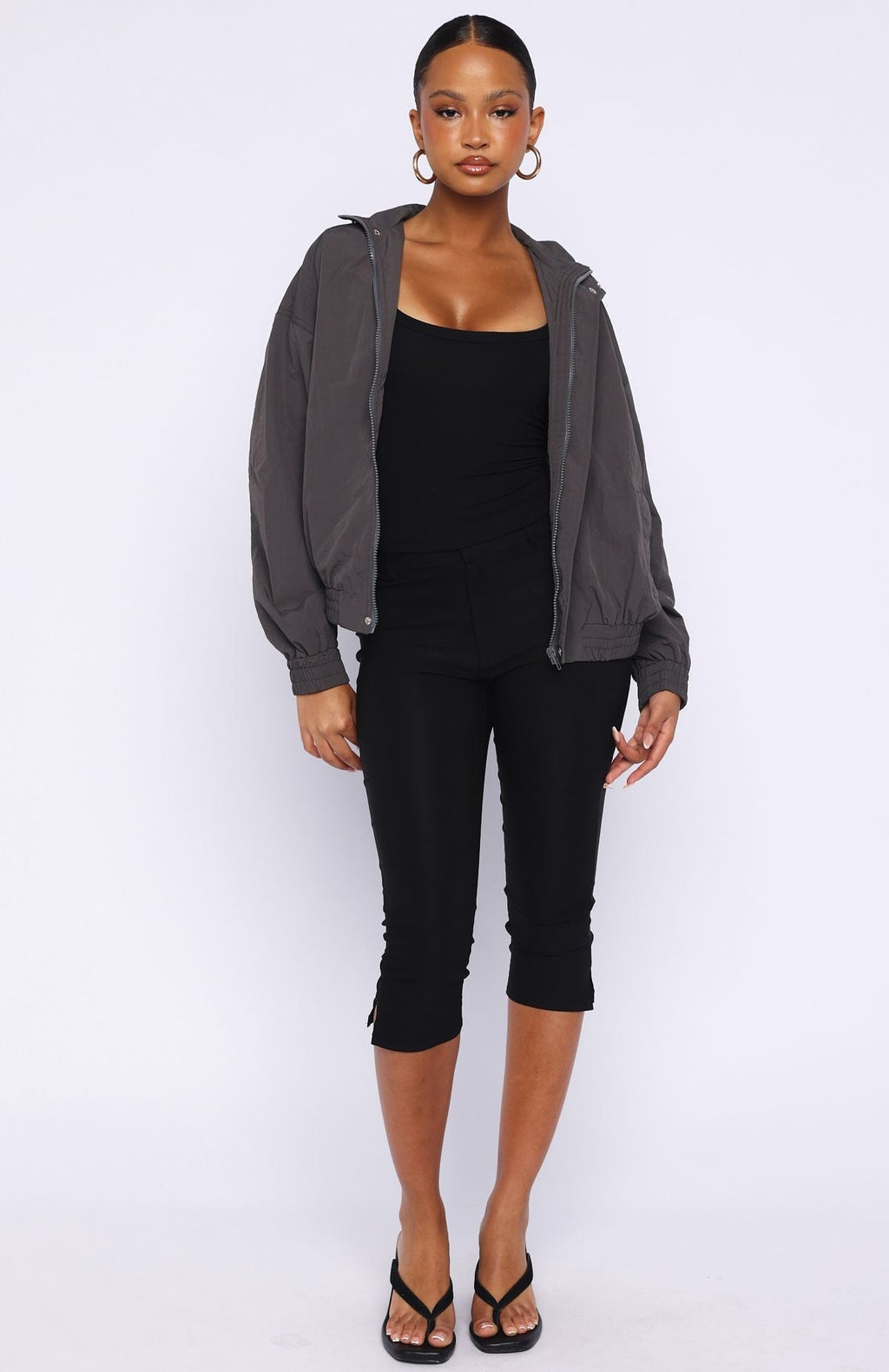 Cool Vibe Funnel Neck Jacket Steel
